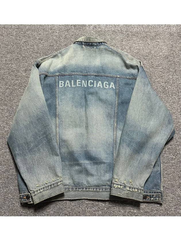 Luxury Balenciaga Trending 2025 logo print denim jacket 110