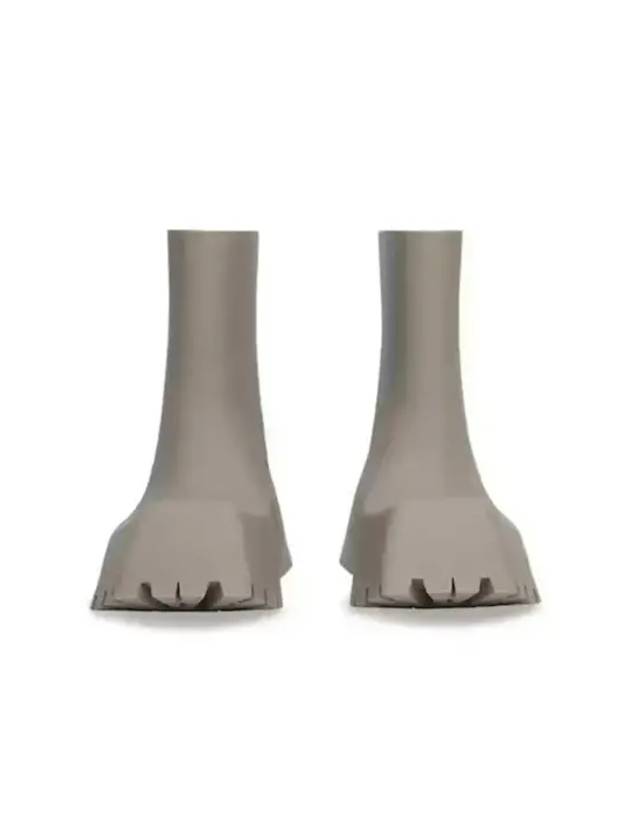 Luxury Balenciaga Trending 2025 Square Toe Rubber Rain Boots Beige