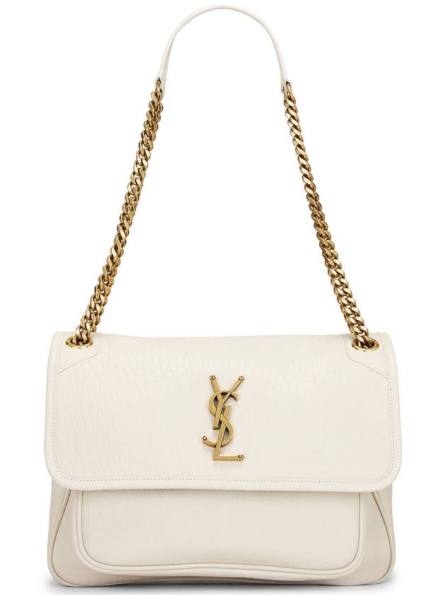 Luxury Saint Laurent Trending 2025 Nikki Medium Chain Shoulder Bag Blanc Vintage