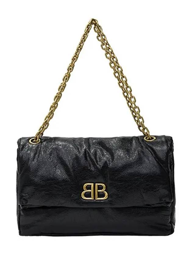 Luxury Balenciaga Trending 2025 Monaco Chain Strap Shoulder Bag Black