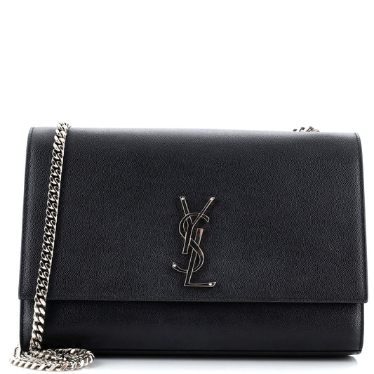Luxury Saint Laurent Trending 2025 Classic Monogram Crossbody Bag Grainy Leather Large