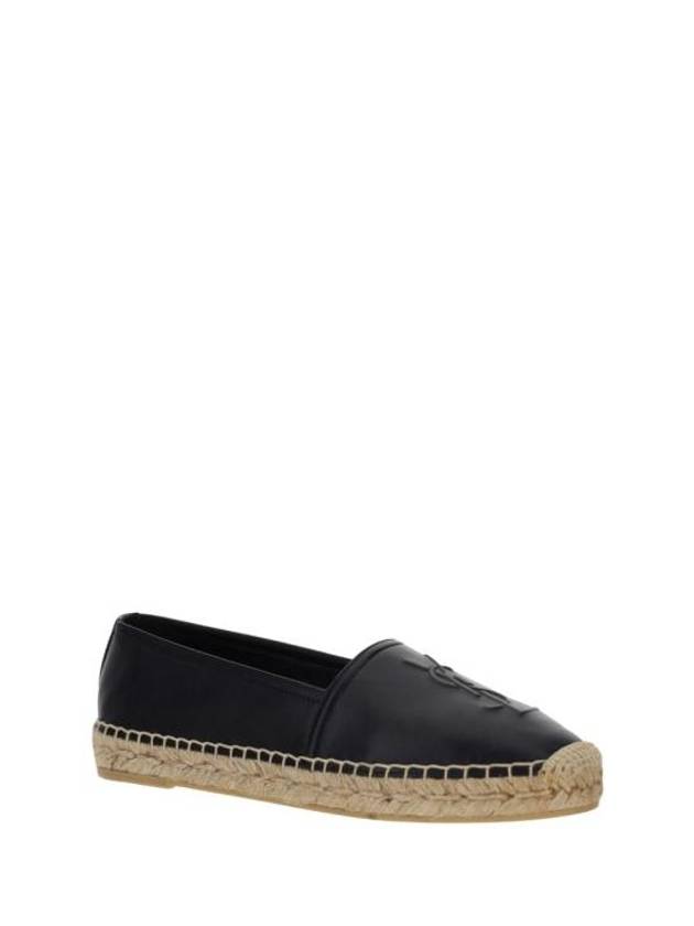 Luxury Saint Laurent Trending 2025 Leather Espadrilles Black
