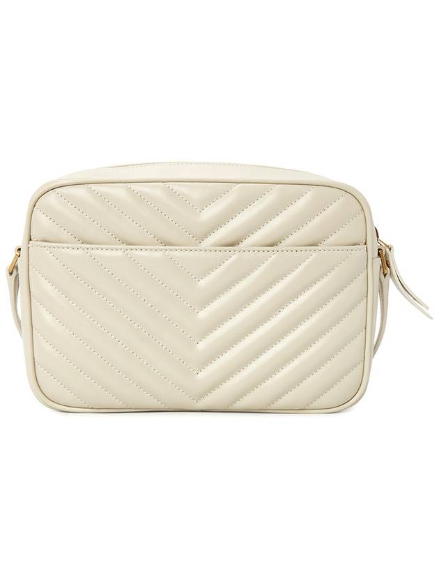 Luxury Saint Laurent Trending 2025 Lou Logo Quilting Cross Bag White