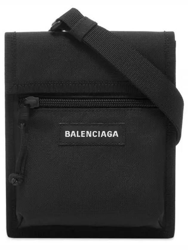 Luxury Balenciaga Trending 2025 Explorer Small Strap Nylon Cross Bag Black
