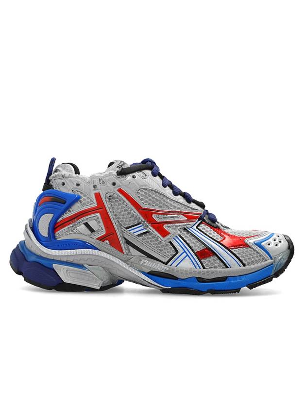 Luxury Balenciaga Trending 2025 Effect Mesh Runner Low Top Sneakers Grey Blue