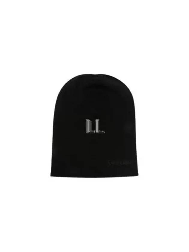 Luxury Saint Laurent Trending 2025 Logo Embroidered Cashmere Beanie Black
