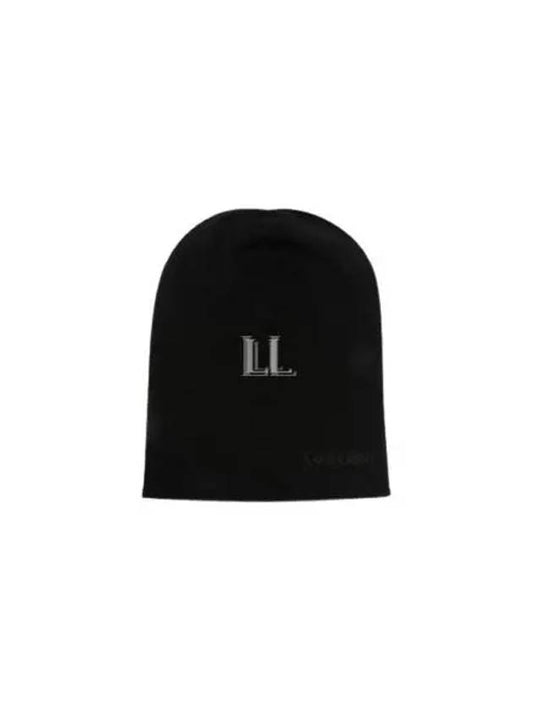 Luxury Saint Laurent Trending 2025 Logo Embroidered Cashmere Beanie Black