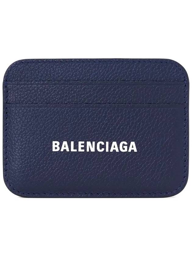 Luxury Balenciaga Trending 2025 Grainy Leather Cash Card Holder  Navy
