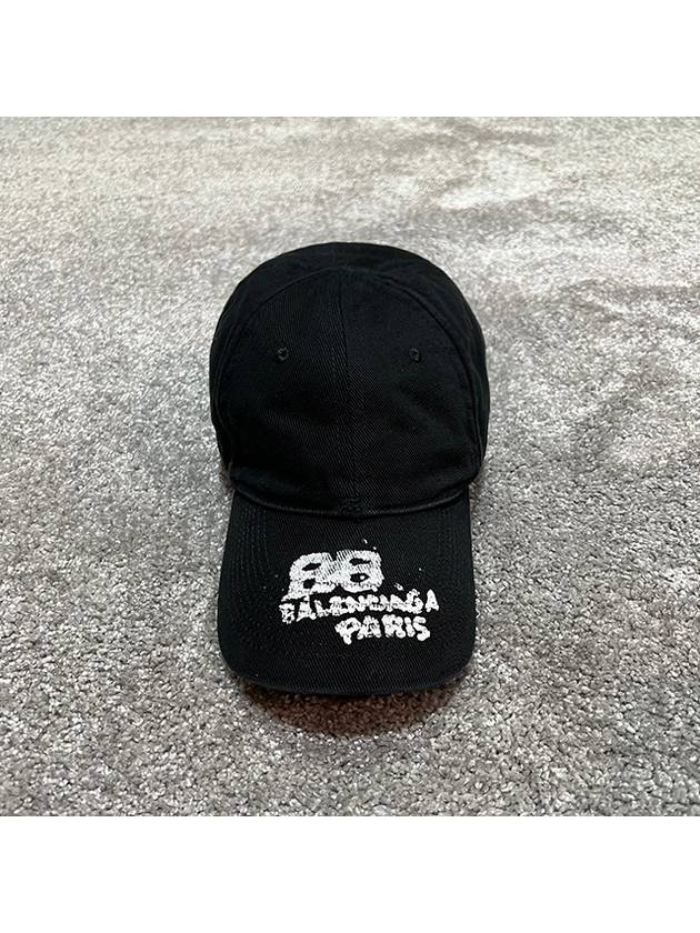 Luxury Balenciaga Trending 2025 Hand Draw BB Icon Ball Cap Black