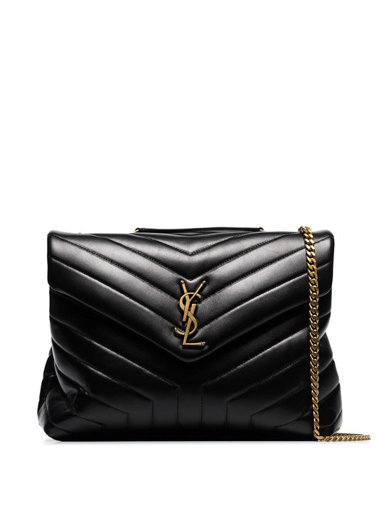 Luxury Saint Laurent Trending 2025 Women's Medium Loulou Shoulder Bag in Black | Size UNICA | 574946DV727