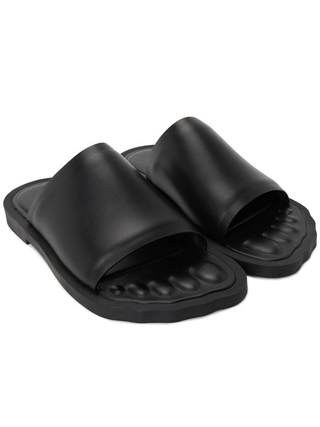 Luxury Balenciaga Trending 2025 Leather Slippers Black