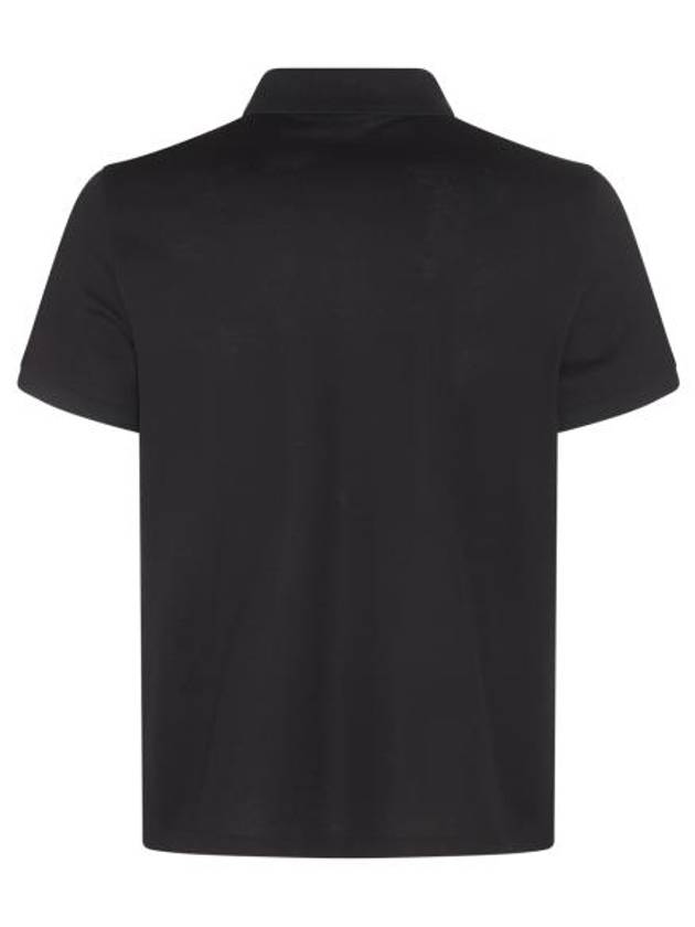 Luxury Saint Laurent Trending 2025 Men's Monogram Cotton Short Sleeve Polo Shirt Black