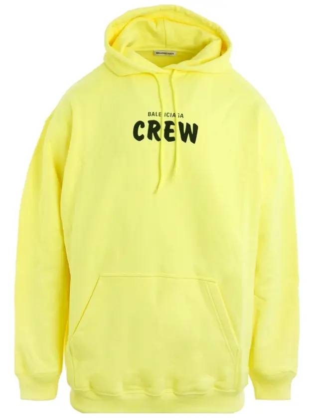 Luxury Balenciaga Trending 2025 Crew Logo Print Oversized Hoodie Yellow