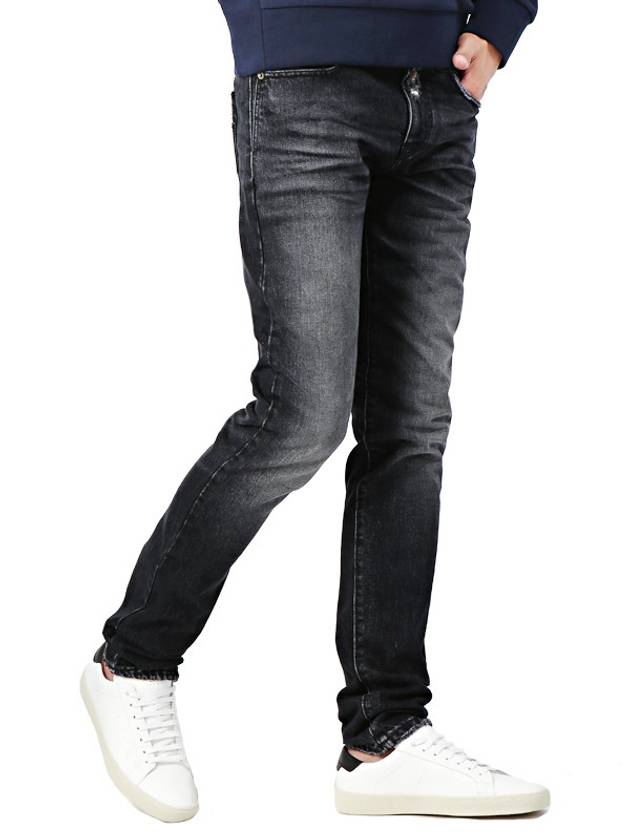 Luxury Saint Laurent Trending 2025 Men's Washed Slim Jeans Black