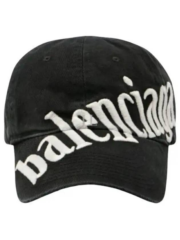 Luxury Balenciaga Trending 2025 Diagonal Logo Ball Cap Black