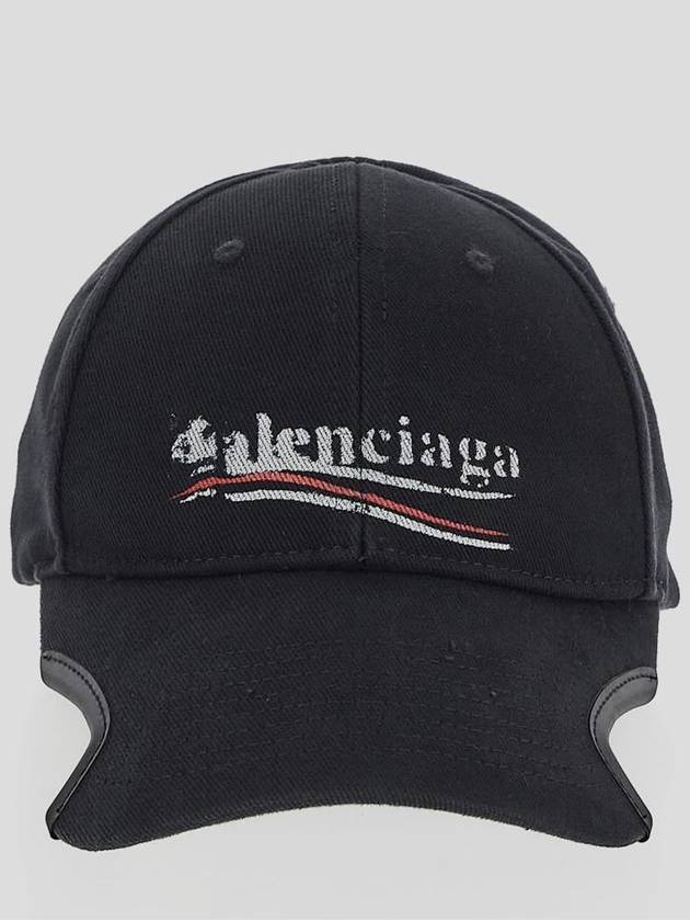 Luxury Balenciaga Trending 2025 Political Stencil Ball Cap Black