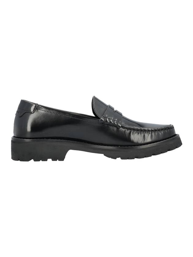 Luxury Saint Laurent Trending 2025 Women's Chunky Penny Slippers Smooth Leather Loafers Black