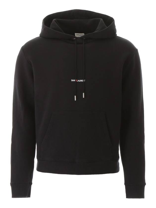 Luxury Saint Laurent Trending 2025 Men's Chest Small Logo Hoodie Black