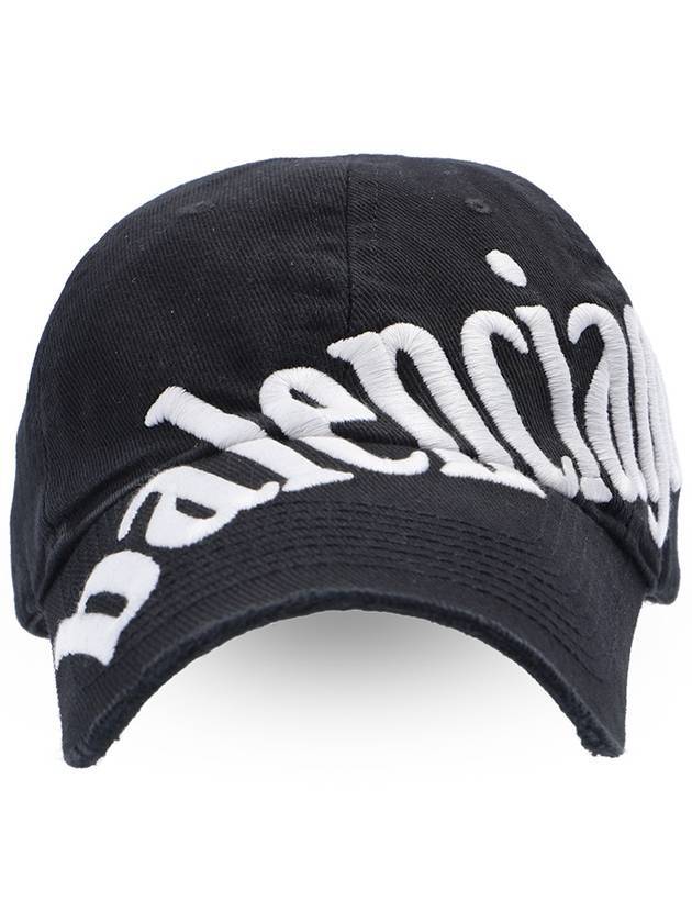 Luxury Balenciaga Trending 2025 diagonal logo ball cap black