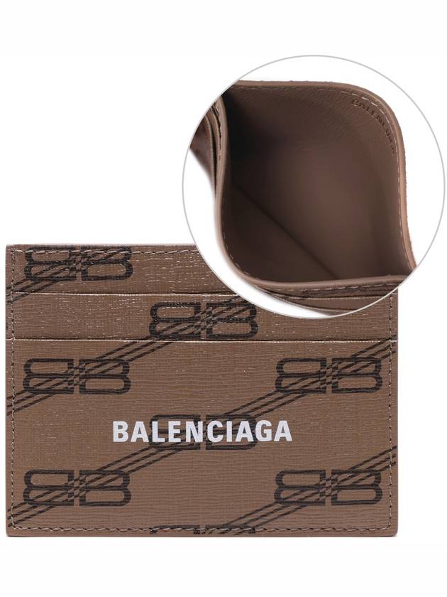 Luxury Balenciaga Trending 2025 BB Monogram Card Wallet Brown