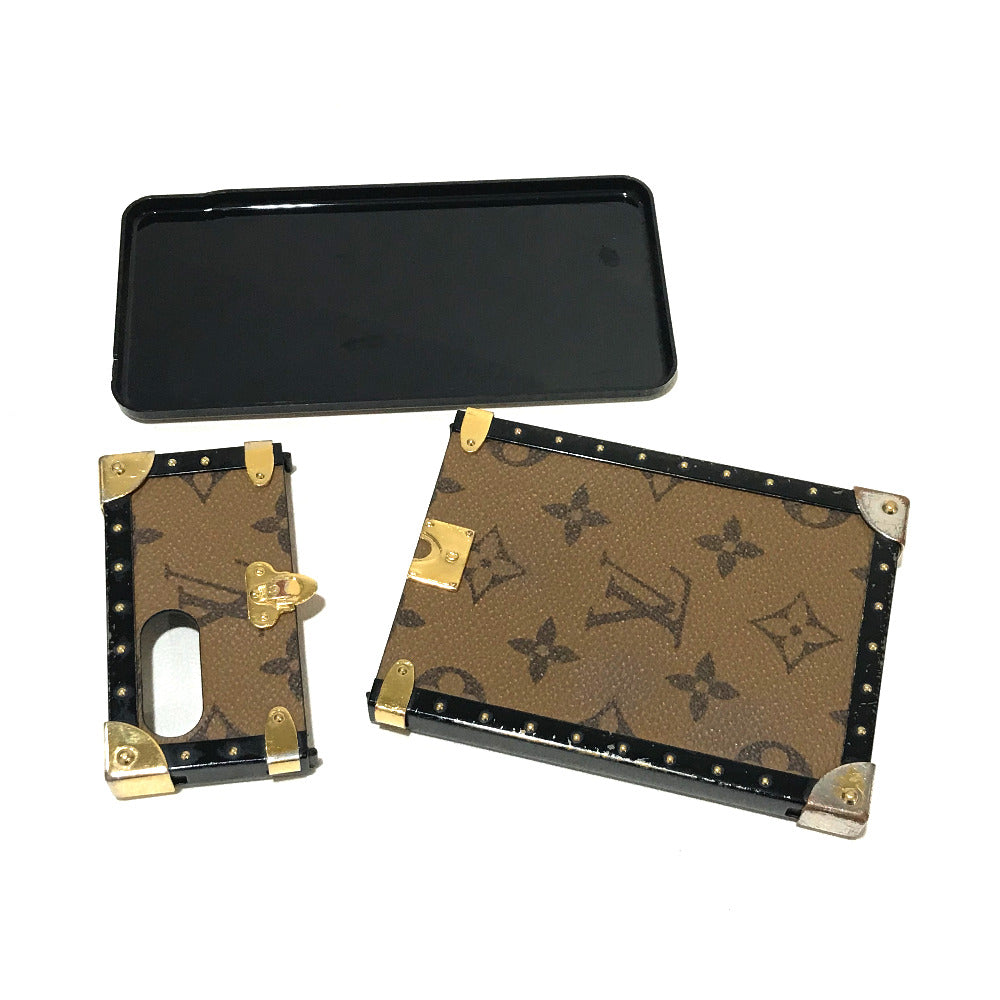 LOUIS VUITTON iPhone case M64487 Monogram Reverse Canvas, Plastic Brown Monogram reverse i Trunk iPhone 7+ Women