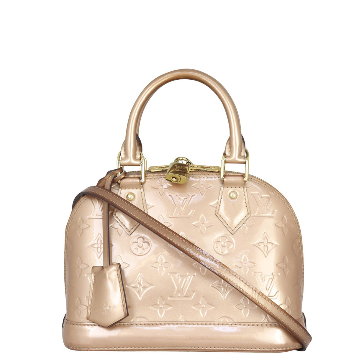 Louis Vuitton Alma BB Monogram Vernis | Mordore Metallic Gold