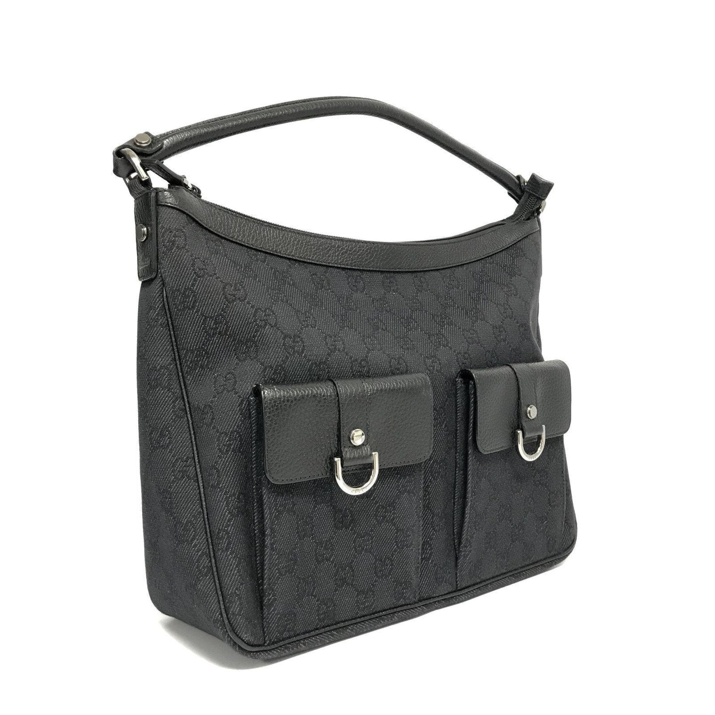 Gucci Black GG Abbey Hobo Bag