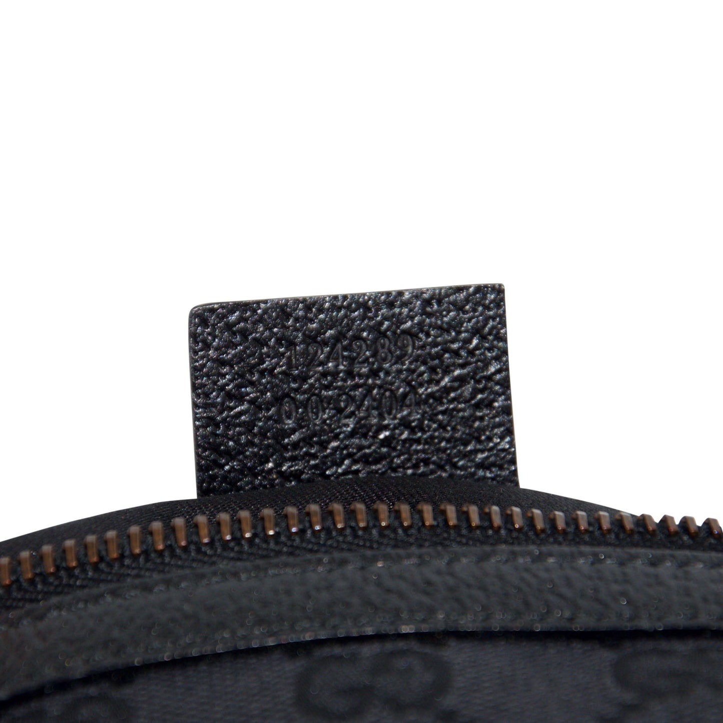 Gucci Black GG Canvas Bamboo Pochette