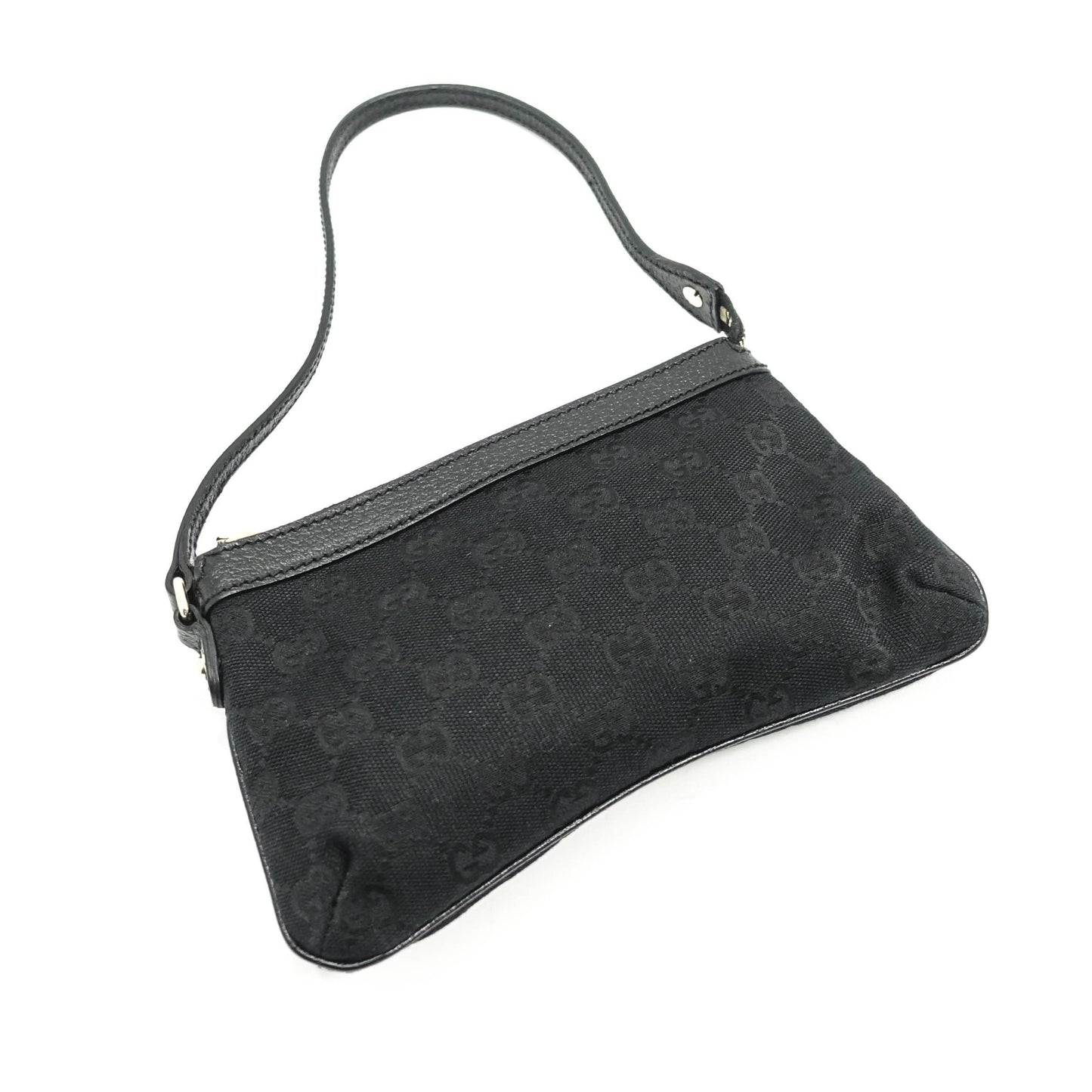 Gucci Black GG Canvas Charm Pochette