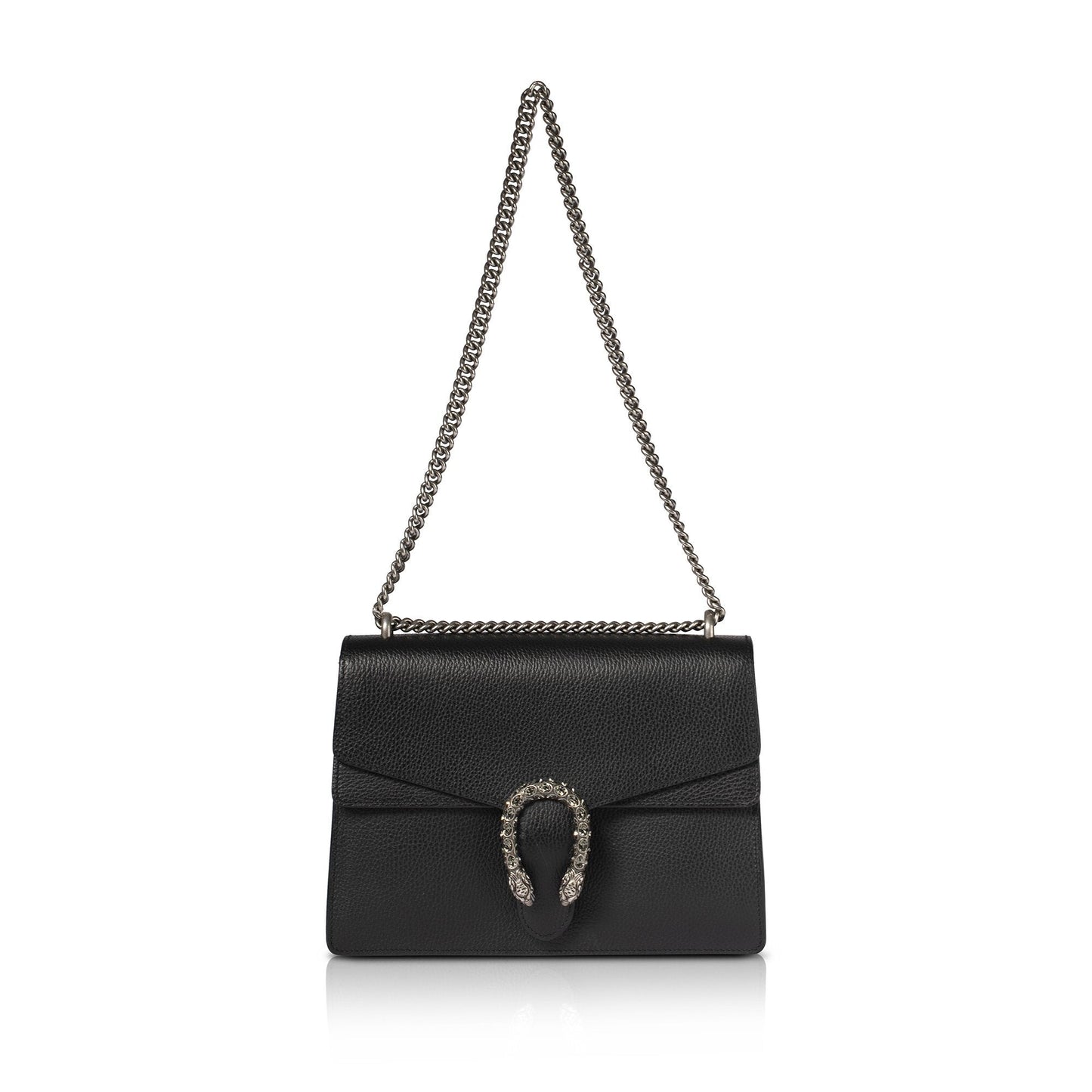 Gucci Black Leather Dionysus Medium Shoulder Bag
