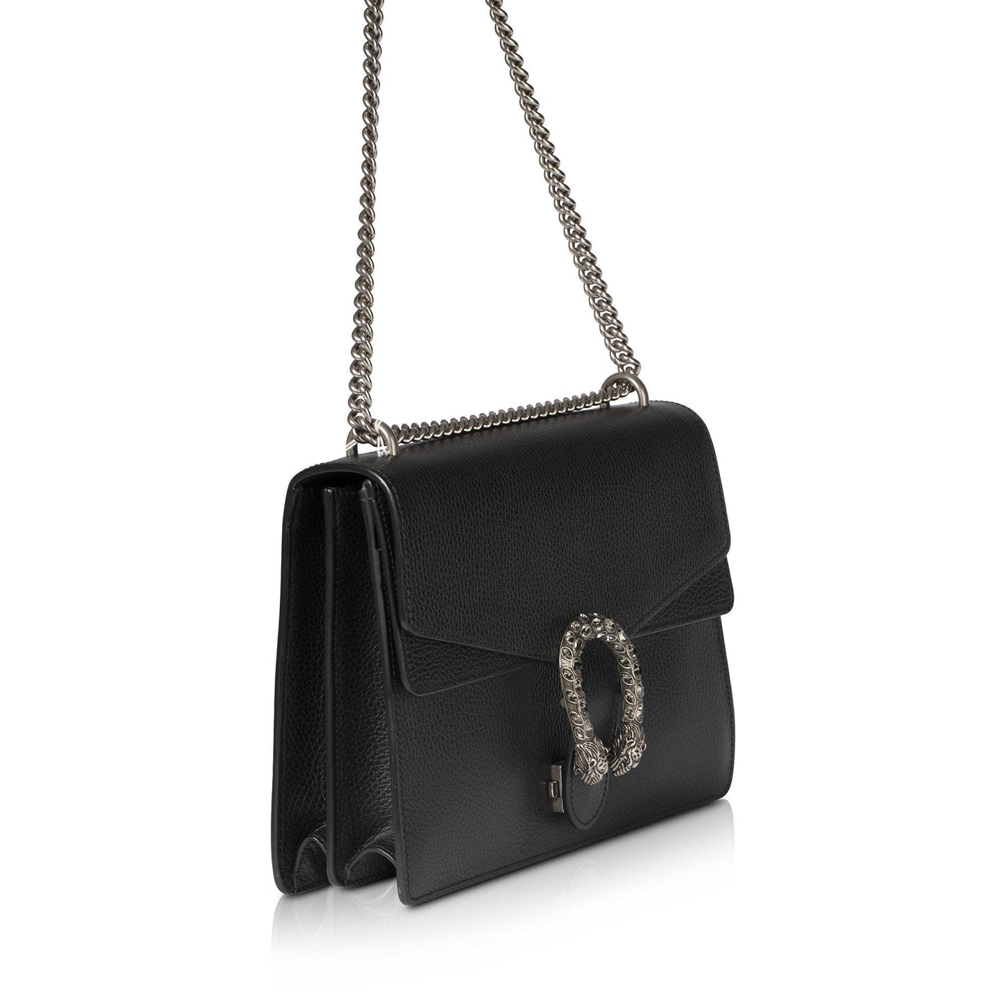 Gucci Black Leather Dionysus Medium Shoulder Bag