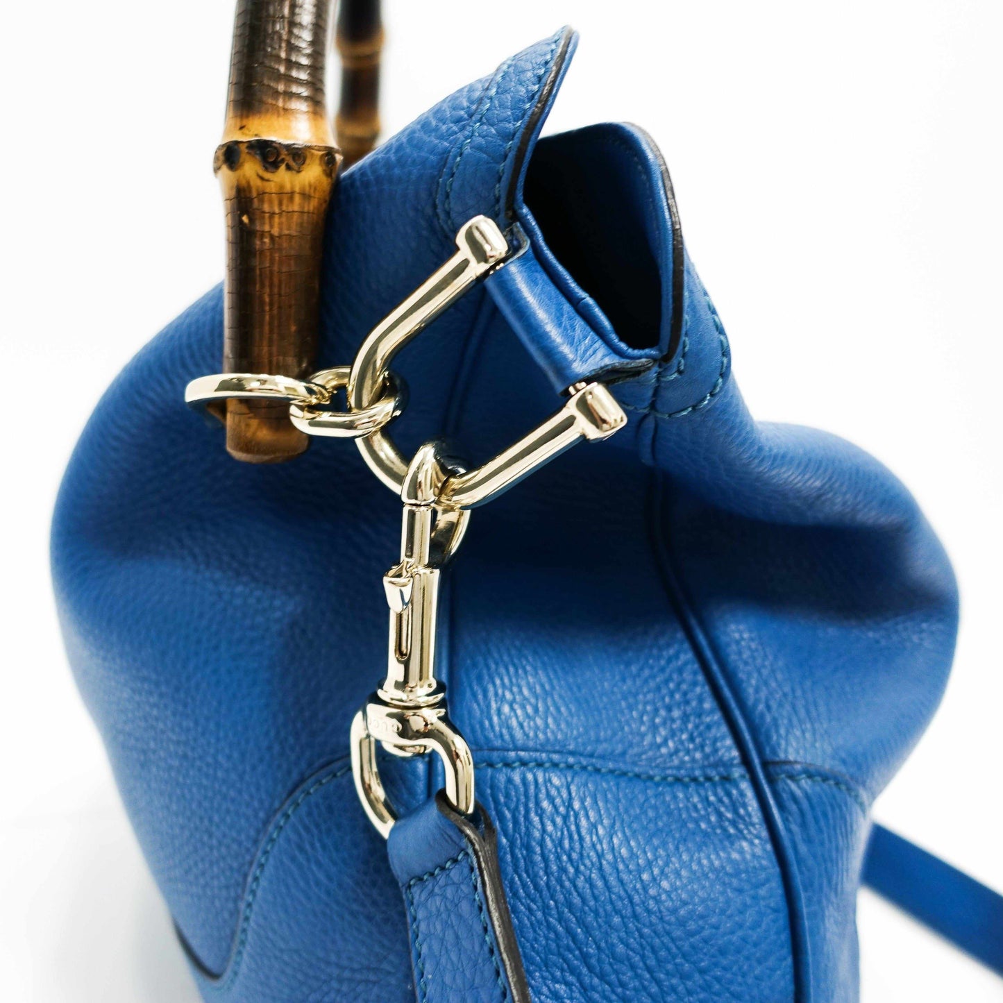Gucci Blue Diana Bamboo Handle Bag