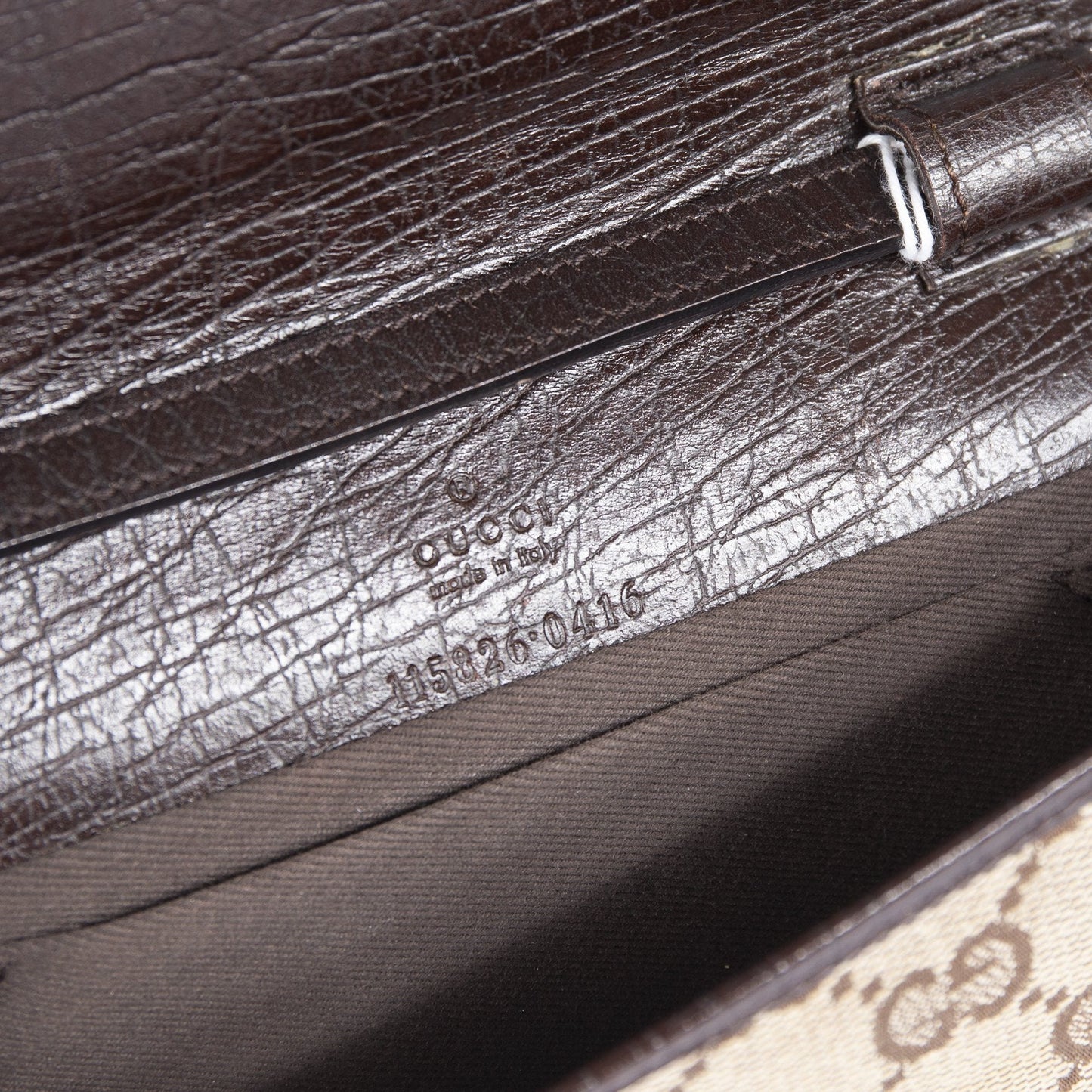 Gucci GG Canvas Bamboo Bar Clutch