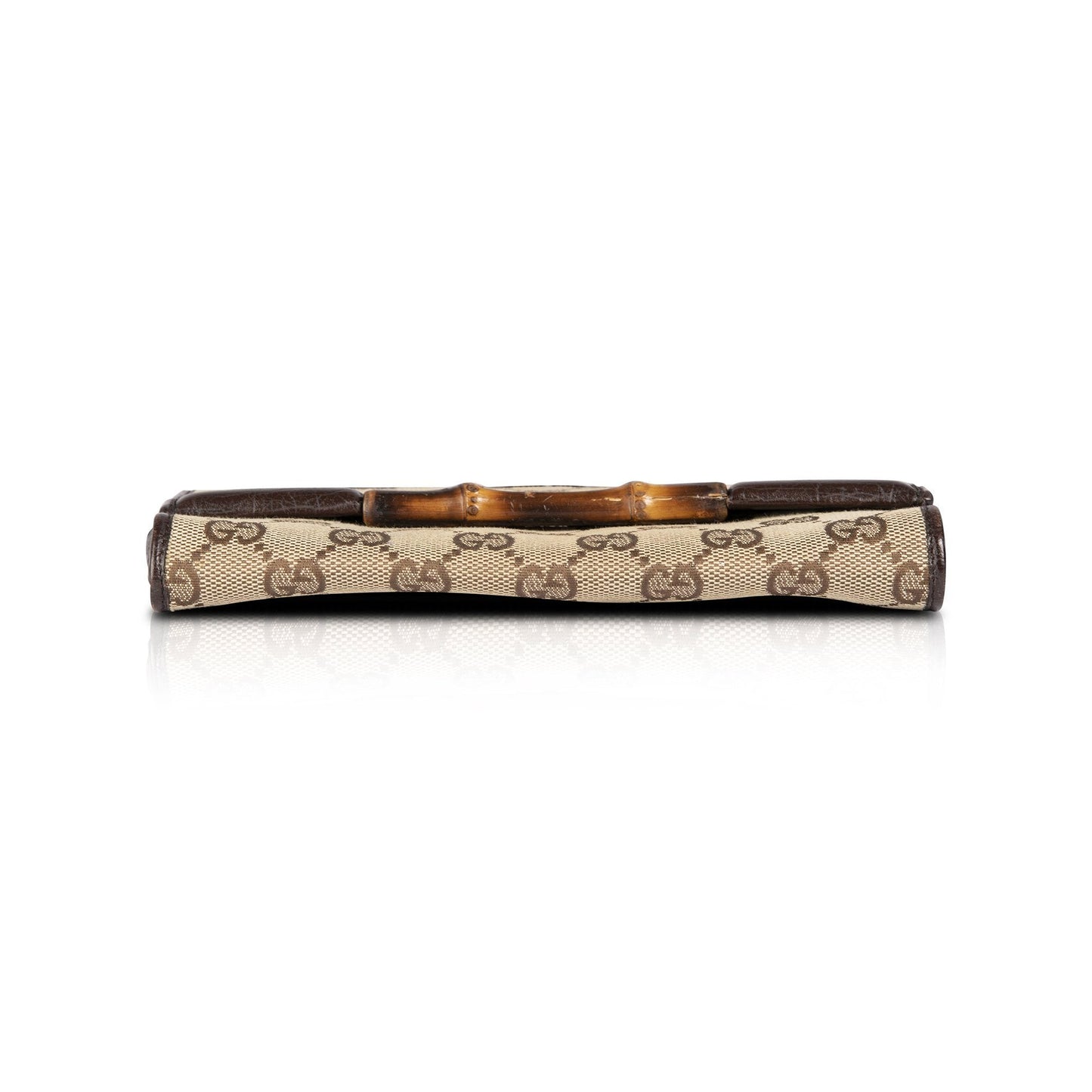 Gucci GG Canvas Bamboo Bar Clutch