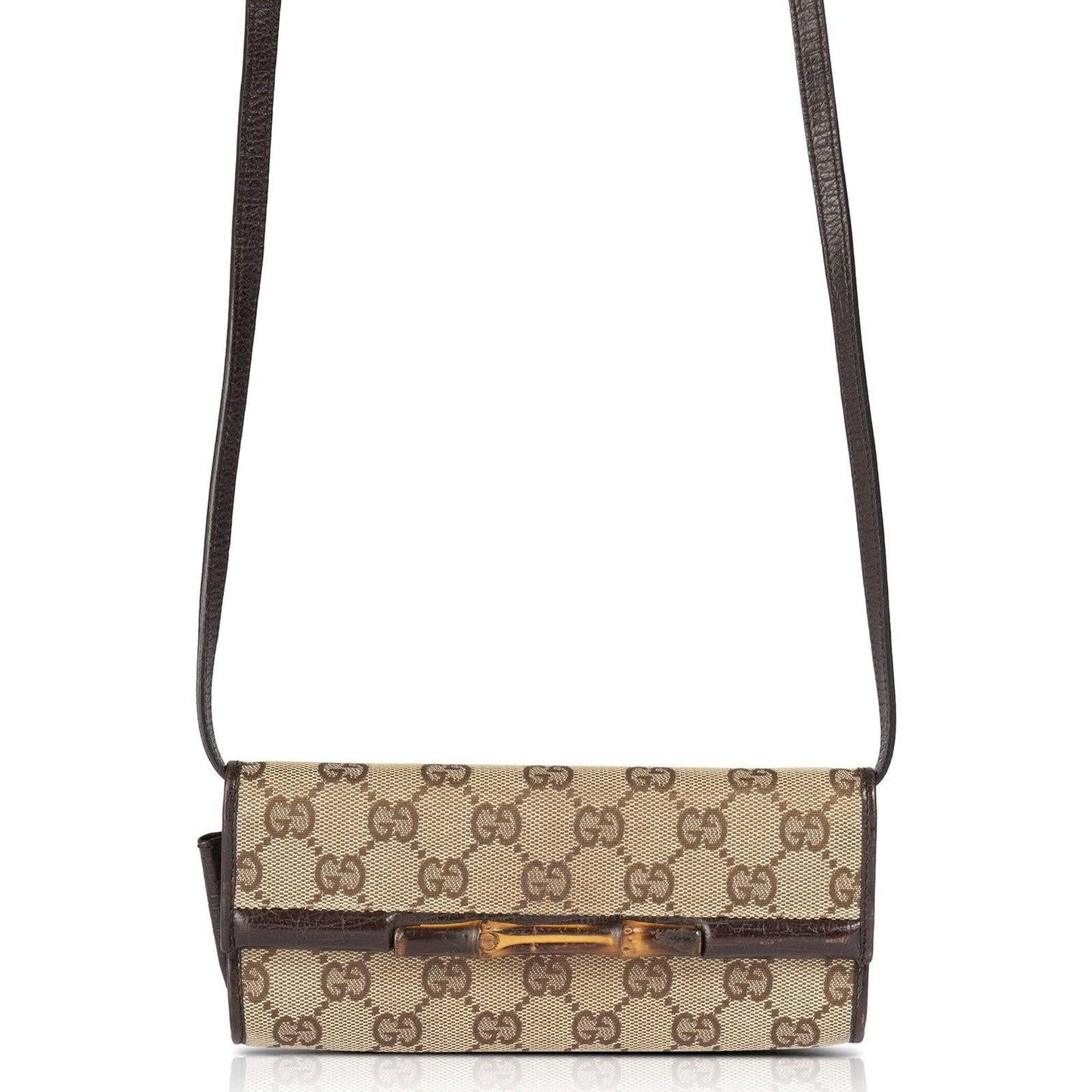 Gucci GG Canvas Bamboo Bar Clutch