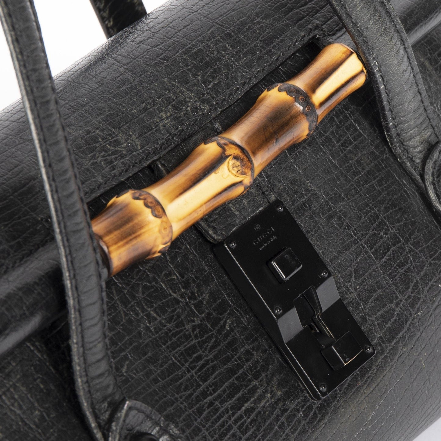 Gucci Leather Bamboo Bullet Bag