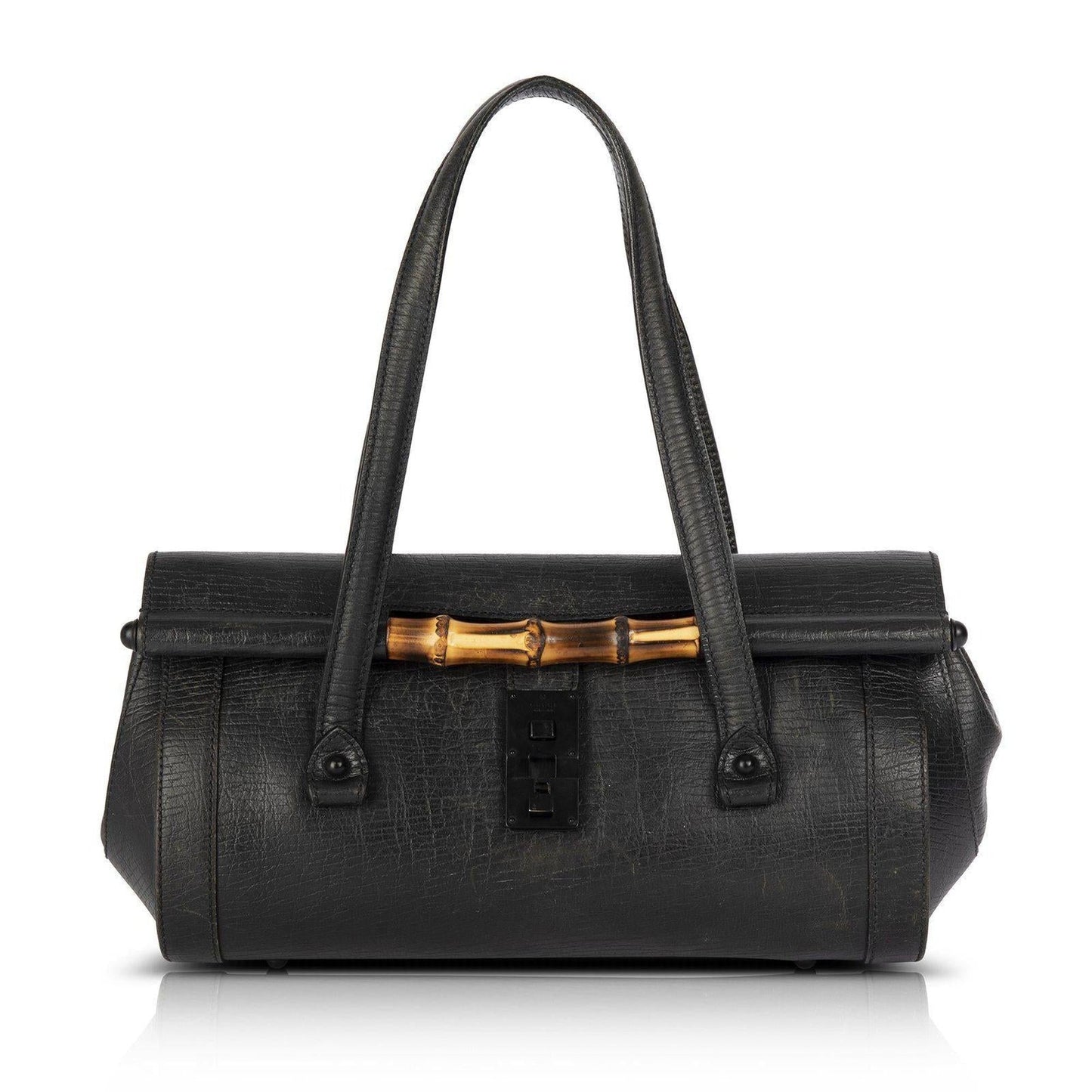 Gucci Leather Bamboo Bullet Bag