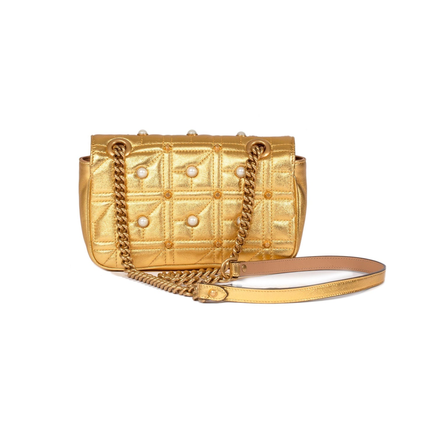 Gucci Mini Faux Pearl Marmont Matelasse Bag