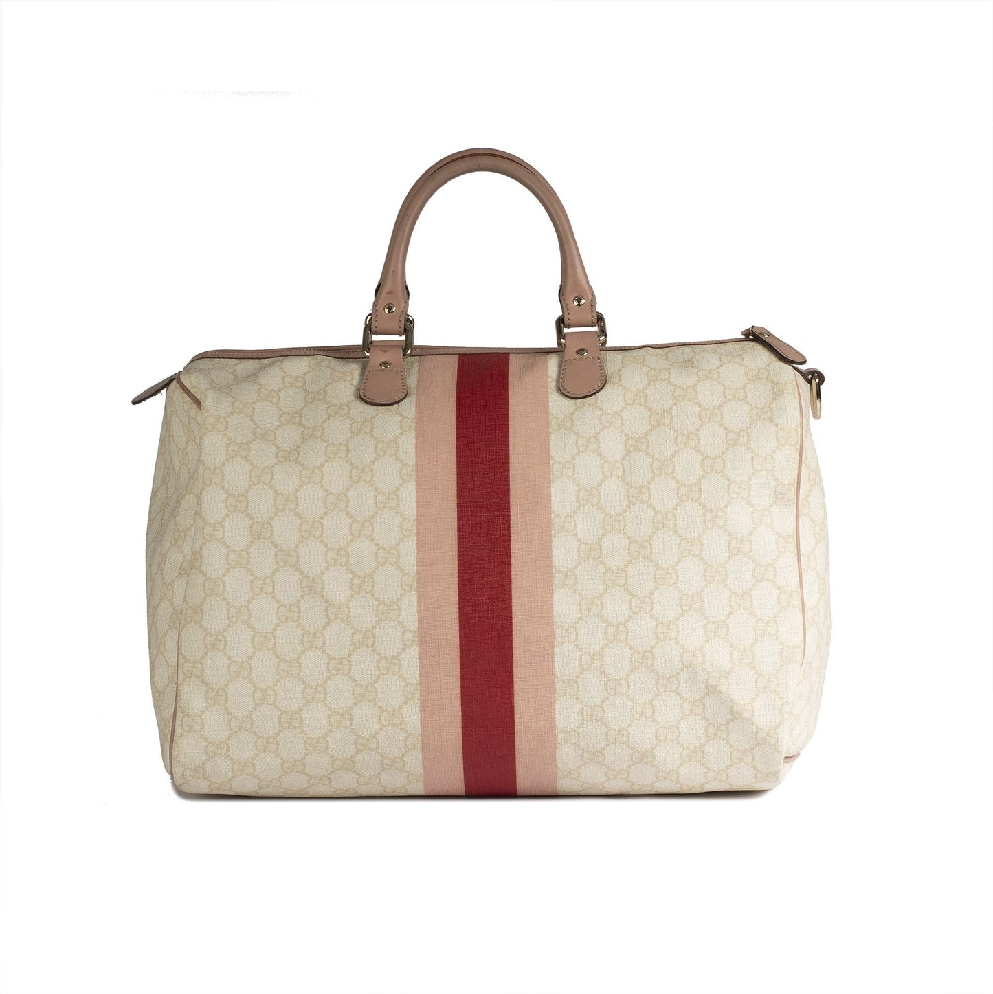Gucci Script Web GG Canvas Boston Bag