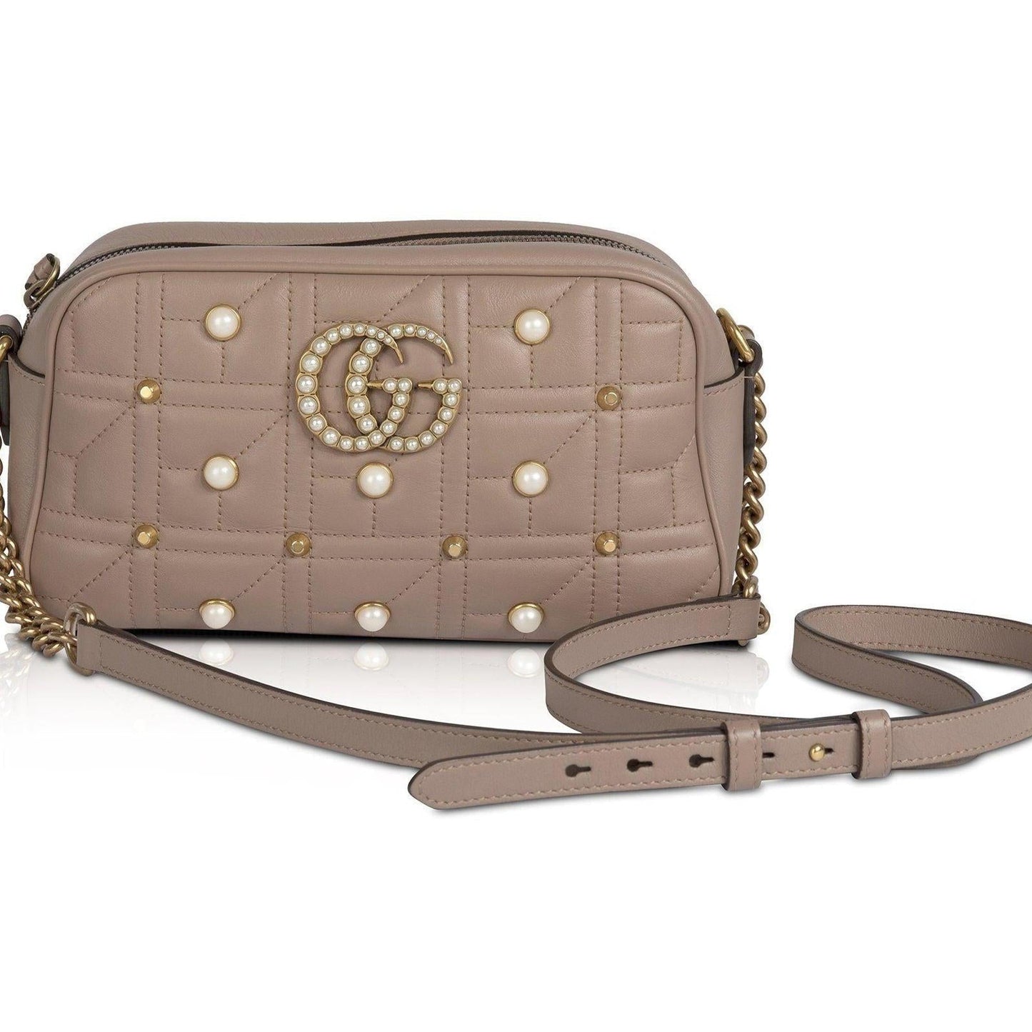 Gucci Small GG Pearly Marmont Shoulder Bag
