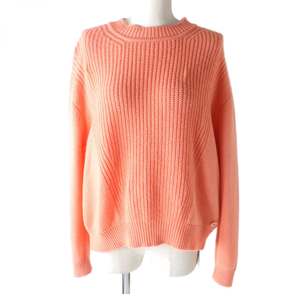 HERMES knit Main: 64% cashmere, Main: 36% cotton Orange Women S