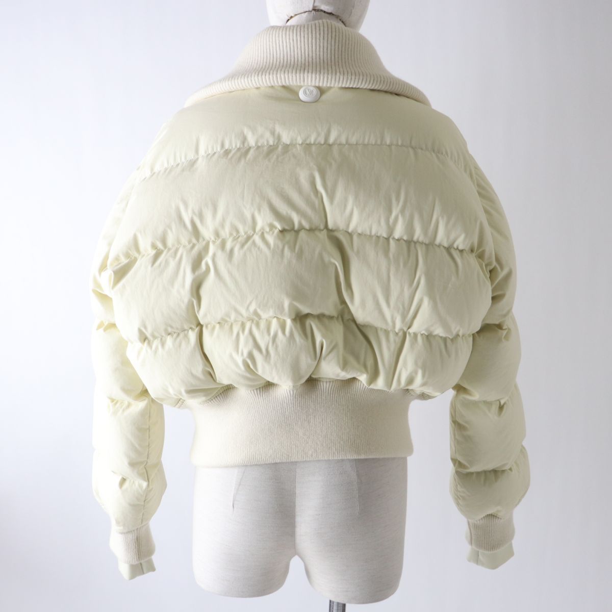 LOUIS VUITTON Blouson Outer: 100% cotton, Lining: 100% polyester, Part: 90% wool, Part: 9% nylon, Part: 1% polyurethane, Patch (sleeve): 100% polyvinyl chloride Patch (back): 85% polyurethane, 15% polyester Ivory Women 34