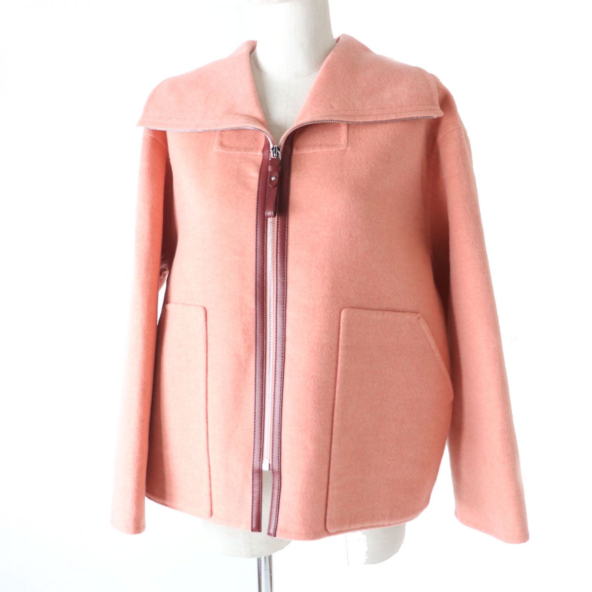 HERMES Jacket Outer material: 100% cashmere pink Women 36