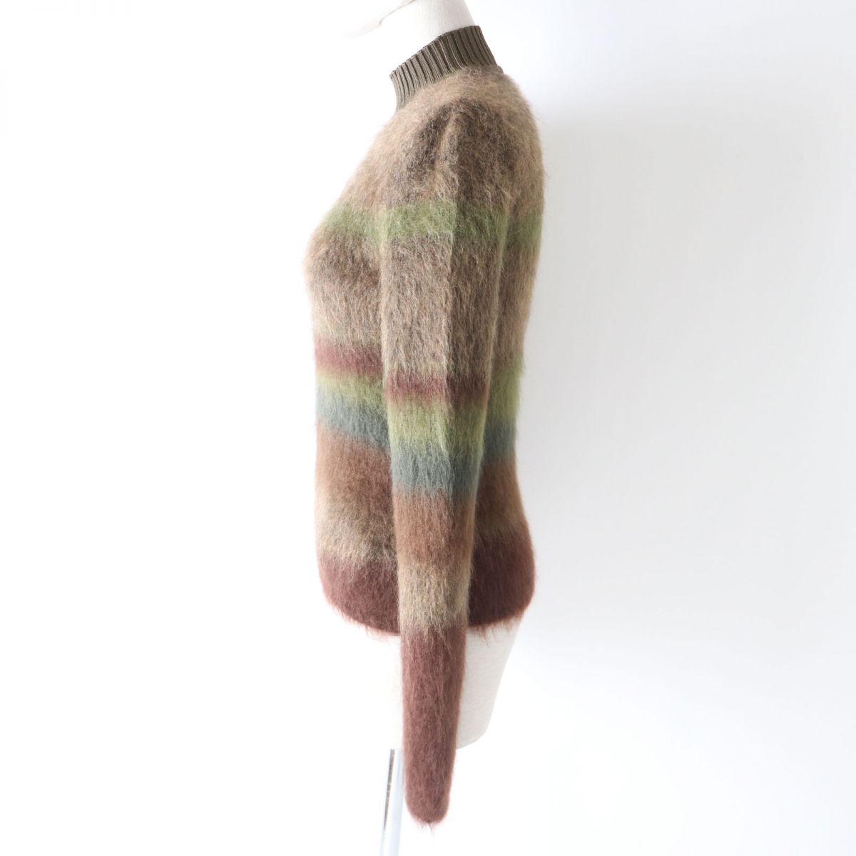HERMES knit Main: Wool, Main: Mohair, Main: Silk, Main: Cashmere, Part: Nylon 4%, Part: Polyurethane 2% Brown type Women 36