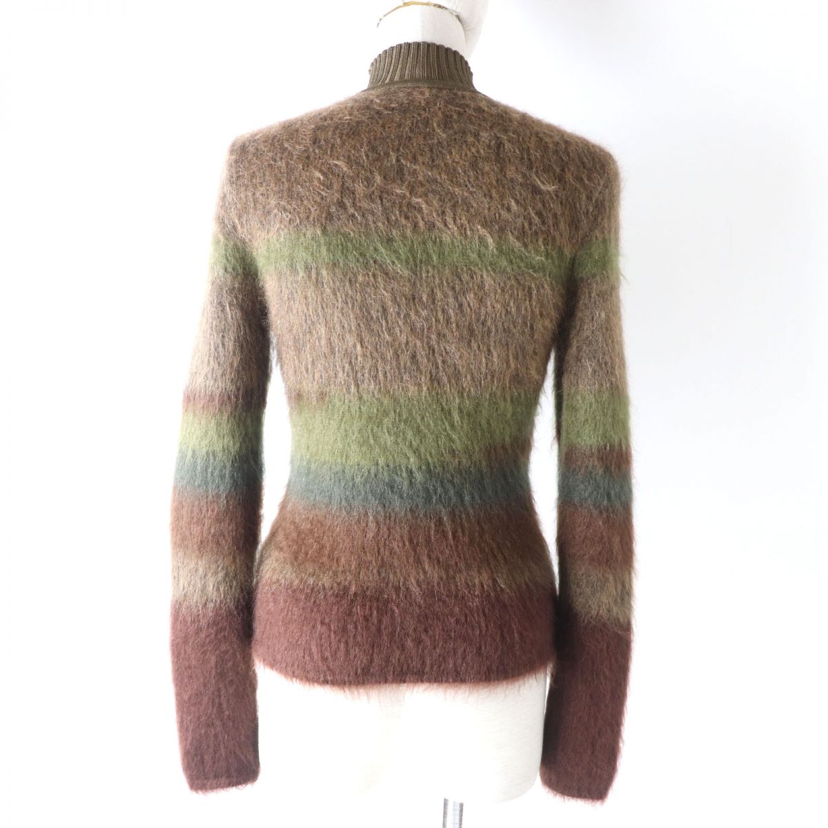HERMES knit Main: Wool, Main: Mohair, Main: Silk, Main: Cashmere, Part: Nylon 4%, Part: Polyurethane 2% Brown type Women 36