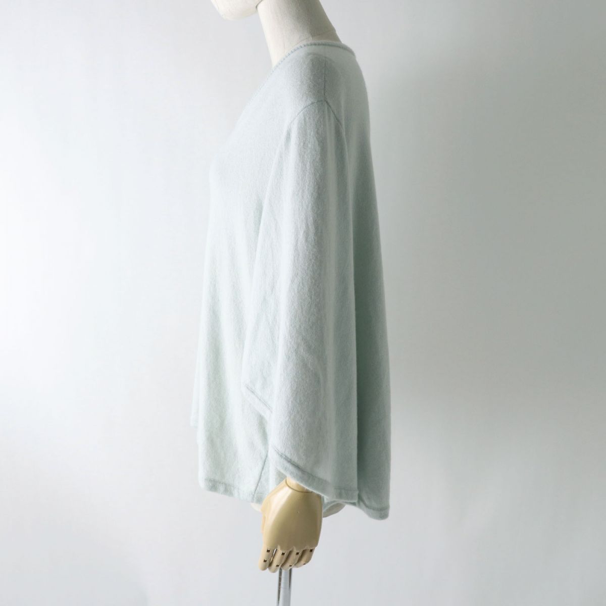 HERMES knit Main: 100% cashmere Light blue Women 34