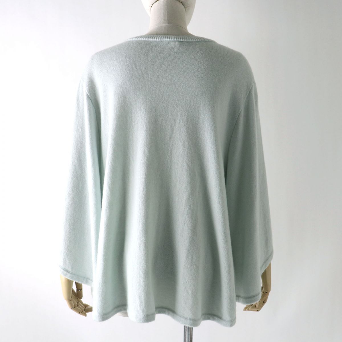 HERMES knit Main: 100% cashmere Light blue Women 34