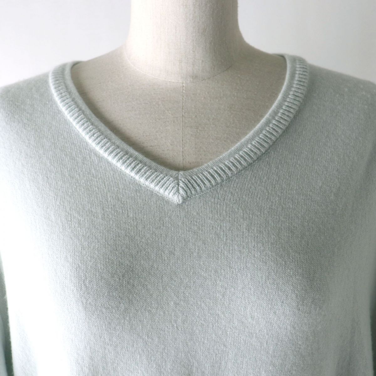 HERMES knit Main: 100% cashmere Light blue Women 34