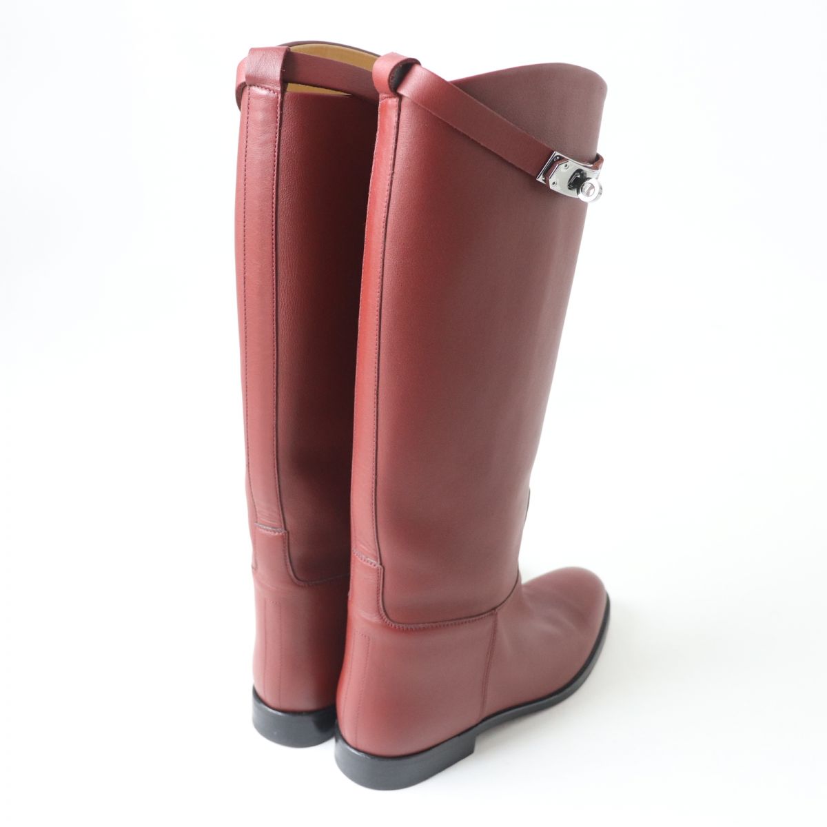 HERMES boots Main: Leather Red type Women 38