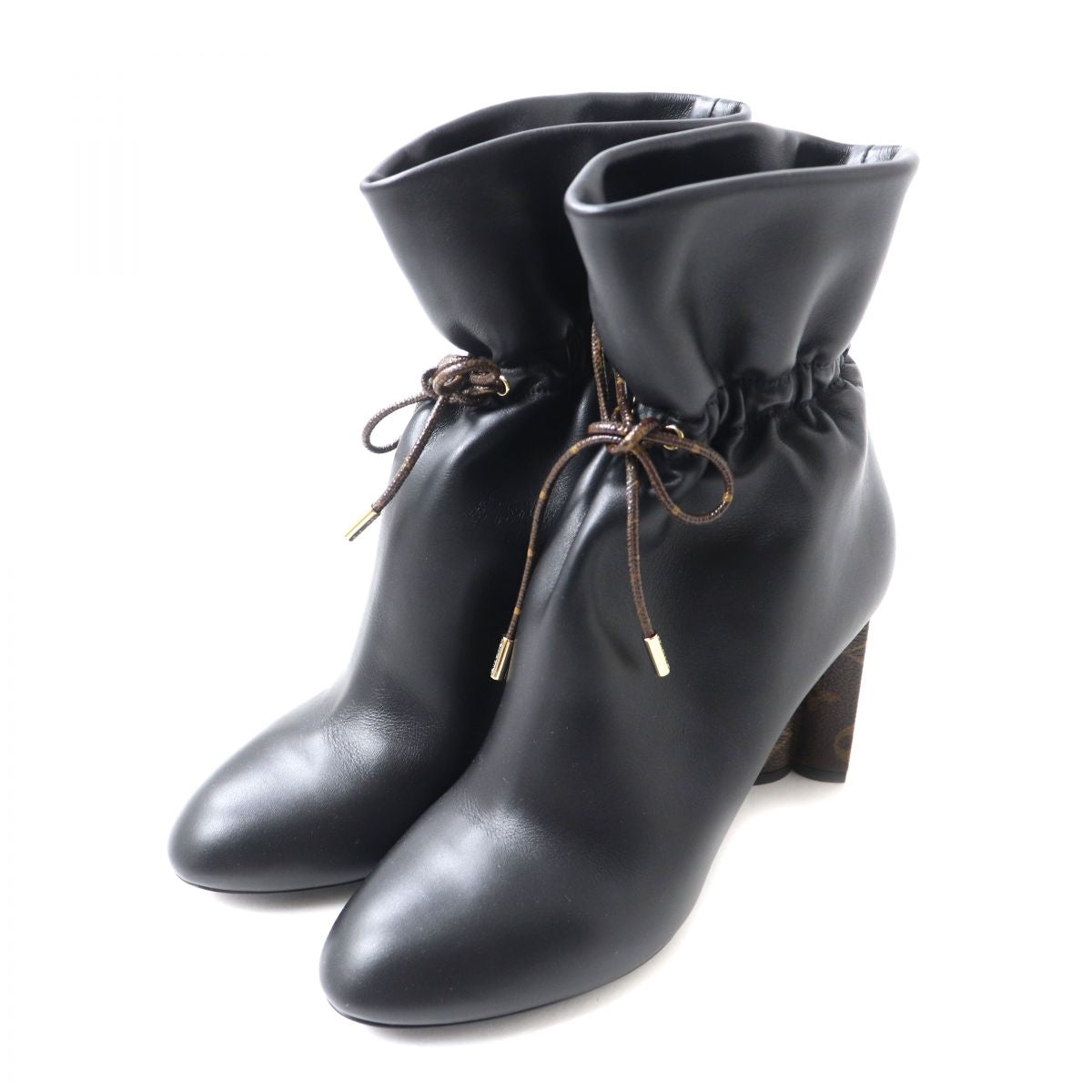 LOUIS VUITTON boots leather black Women 40